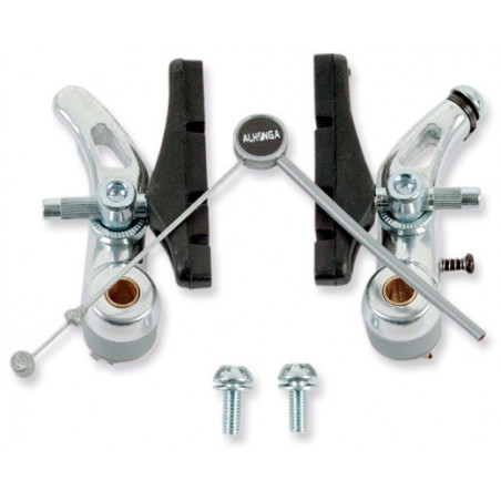 PAR FRENOS CANTILEVER PLATA