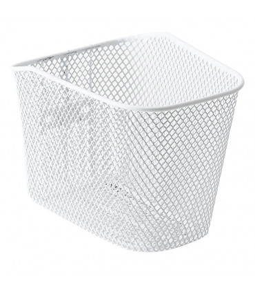 CESTA METÁLICA DELANTERA BLANCA BICI 20"