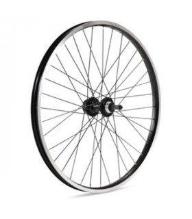 RUEDA ALUMINIO 27,5 TRASERA ROSCA BUJE ALUMINIO PARA DISCO 6 TORNILLOS Y V-BRAKE