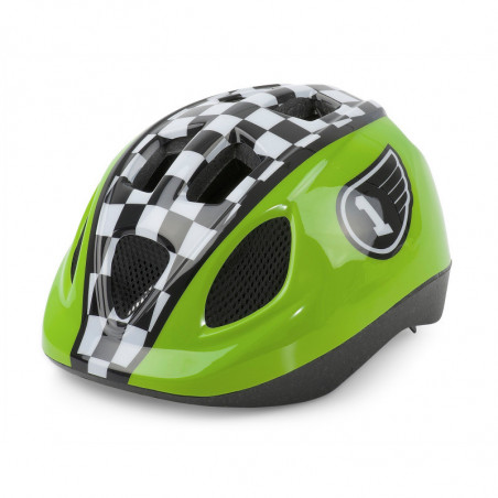 CASCO INFANTIL-S-RACE VERDE/BLANCO/NEGRO
