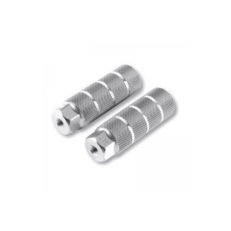 JUEGO REPOSAPIES ALUMINIO DIAMETRO 33 PLATA PARA EJE 9,5 MM