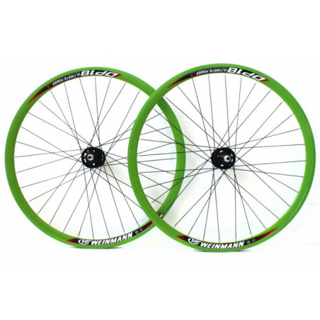 JUEGO RUEDAS PIÑÓN FIJO DP 18 COLOR VERDE