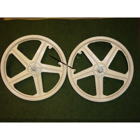 JUEGO DE RUEDAS DE PALOS BMX ANTIGUA 16 PULGADAS