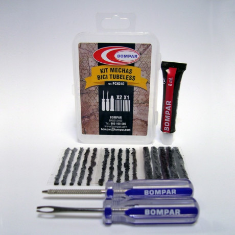 KIT REPARACIÓN TUBELESS CON MECHAS