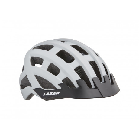 CASCO LAZER INMOLD COMP DLX BLANCO MATE CON LUZ LED TRASERA (TALLA 54 - 61 CM)