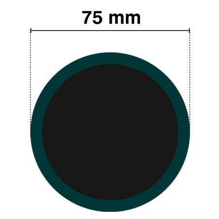 CAJA 25 UNIDADES DE PARCHE DE 75 MM REDONDO