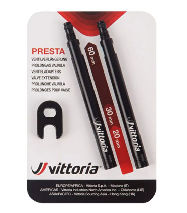 PACK DE 2 EXTENSIONES DE VÁLVULA FINA PRESTA ALUMINIO 60MM VITTORIA
