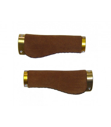 PUÑOS CLARKS ERGONOMICOS EN ANTE MARRÓN CON ABRAZADERAS DORADAS