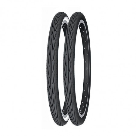 CUBIERTA 24 X 1,75 MICHELIN LISA NEGRA/BLANCA